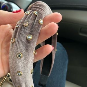 Jewel Velvet Turban Knot Headband